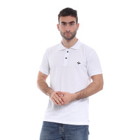 تيشيرت بولو من لام تكس رجالي بيكا سبن، أبيض
